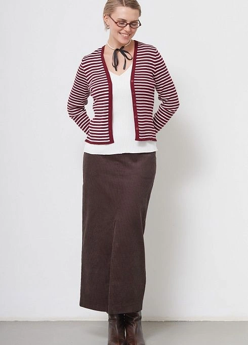 Джемпер жен. 310509.33303.4802S Бордово-молочный (7)