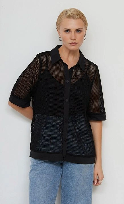 Рубашка оверсайз из сетки GRIOL