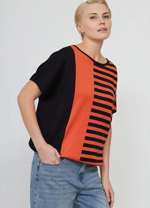Джемпер жен. 310556.33303.6282S Оранжево-черный (3)