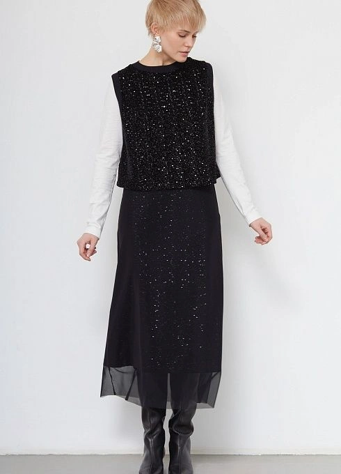  GRIOL. Юбка жен. 350083.6_313.8282L Черный GRIOL