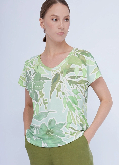  GRIOL. Джемпер жен. 310443.6_313.3201F Зеленый GRIOL