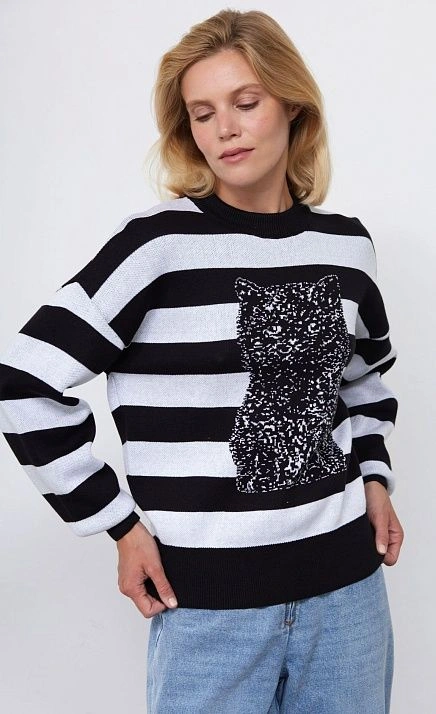  GRIOL. Джемпер жен. 310515.33303.8202SA Чёрно-белый 