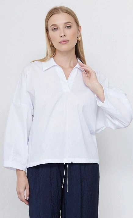 Блузка из хлопка на кулиске GRIOL