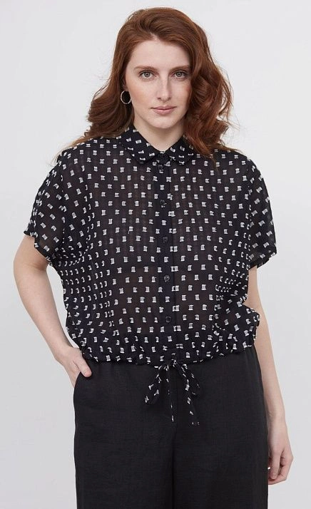 Блузка оверсайз на кулиске GRIOL