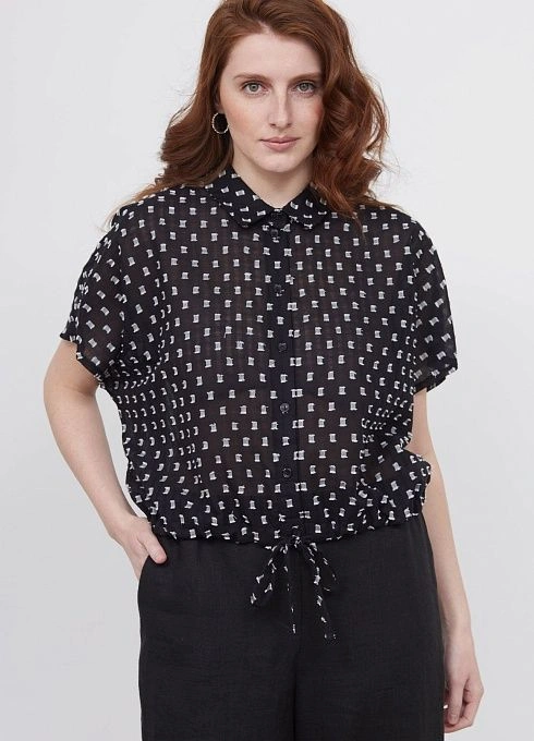 Блузка оверсайз на кулиске GRIOL