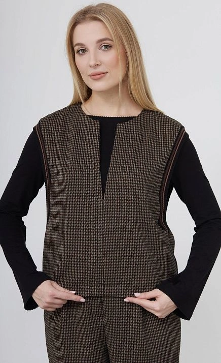 GRIOL. Жилет жен. 380020.6_313.8203Z Коричневый GRIOL GRIOL. Жилет жен. 380020.6_313.8203Z Коричневый