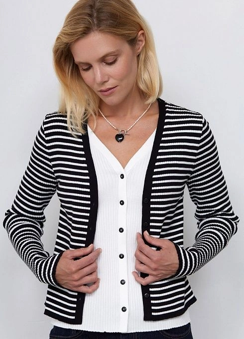  GRIOL. Жакет жен. 370237.33303.8202S Чёрно-молочный GRIOL