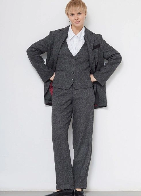 Жилет жен. 388239А.11312.8201M Серый меланж (1)