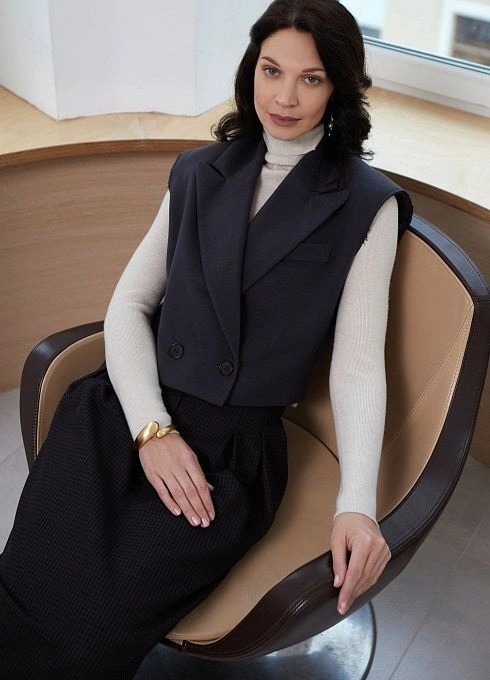  GRIOL. Жилет жен. 388322.11312.7600N Тёмно-серый GRIOL