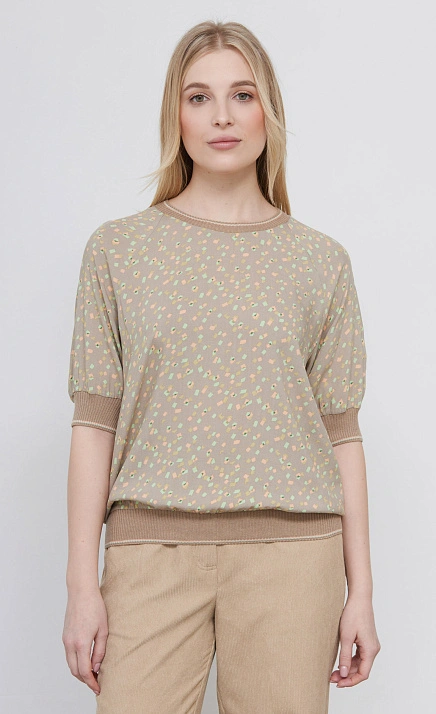 Блуза из вискозы с принтом GRIOL