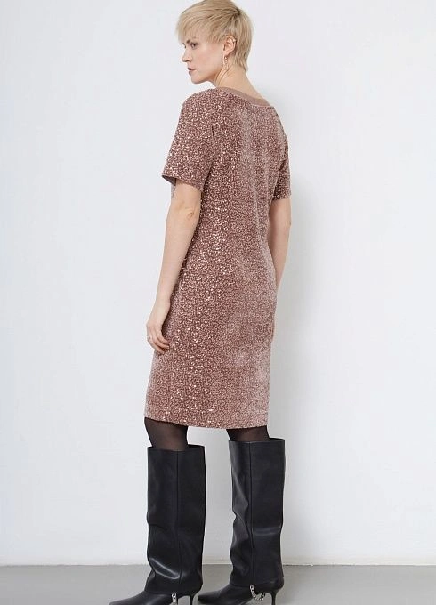 Платье жен. 360139ГП.6_313.0505L Розово-бежевый (4)