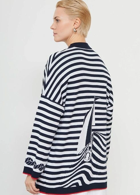 Жакет жен. 370249.33303.9601S Сине-белый  (3)