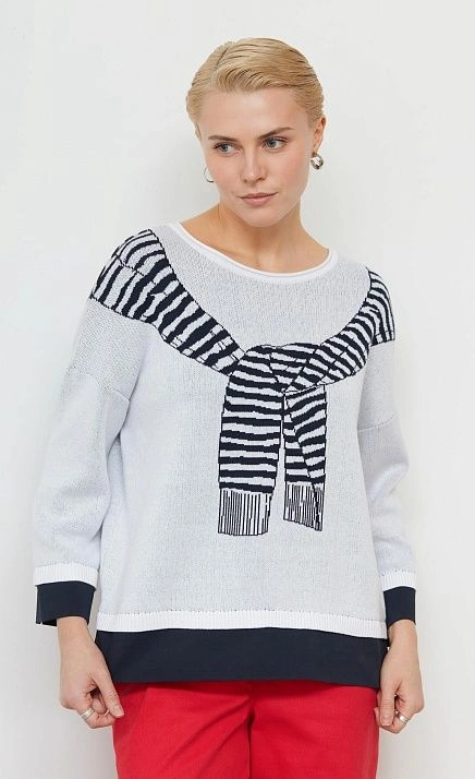  GRIOL. Джемпер жен. 310558.03303.9601S Бело-синий 