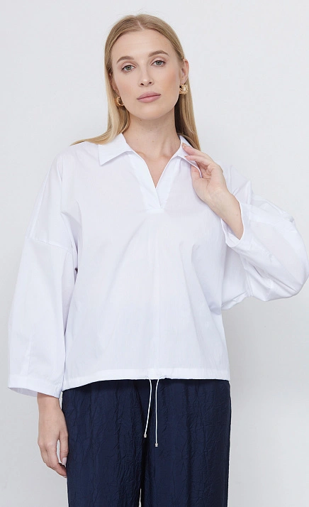 Блузка из хлопка на кулиске GRIOL