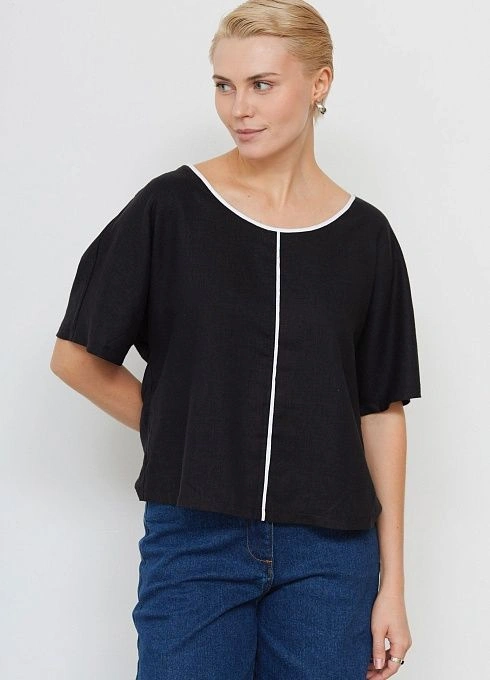 Блузка изо льна и вискозы GRIOL