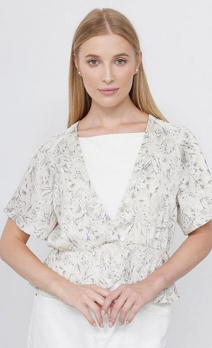Блузка из шифона с баской GRIOL