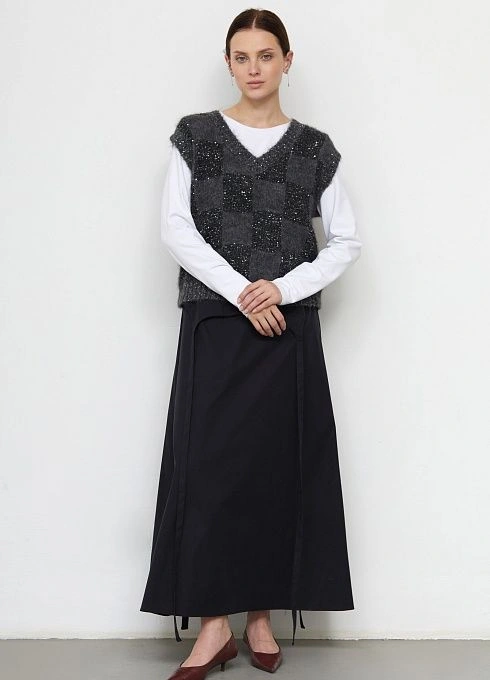 Жилет жен. 388010.42303.8281P Чёрно-серый  (2)