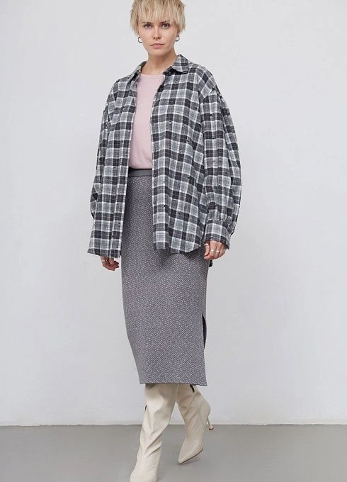 Юбка жен. 350105.33303.7901YF Серый  (1)