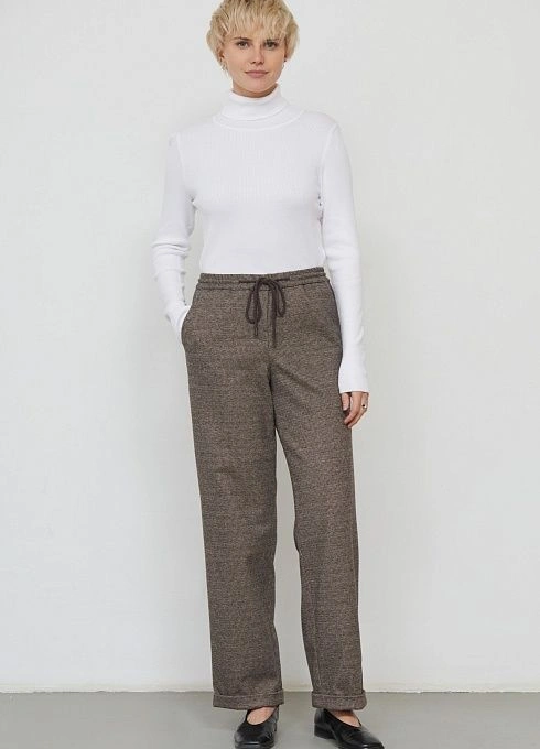Брюки жен. 324259Б.11313.1103М Темно-коричневый (2)
