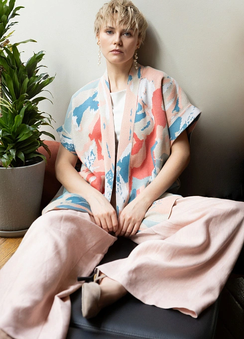  GRIOL. Жилет жен. 380098.33303.6716F Кораллово голубой GRIOL