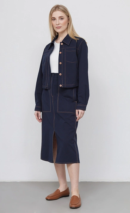  GRIOL. Юбка жен. 350100.09312.9600N Тёмно-синий 