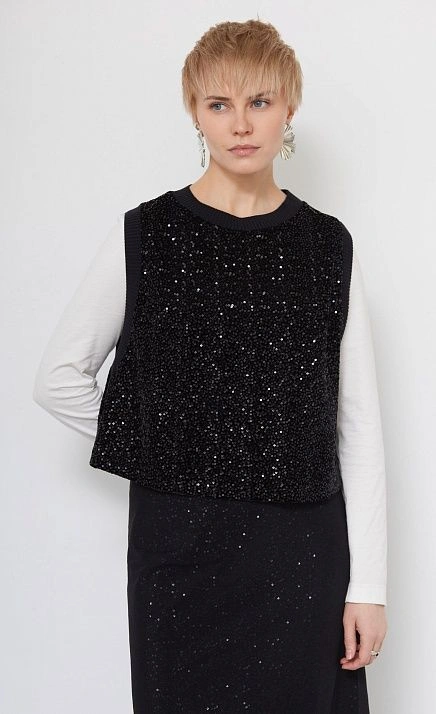  GRIOL. Жилет жен. 380021Б.6_313.8282L Черный 