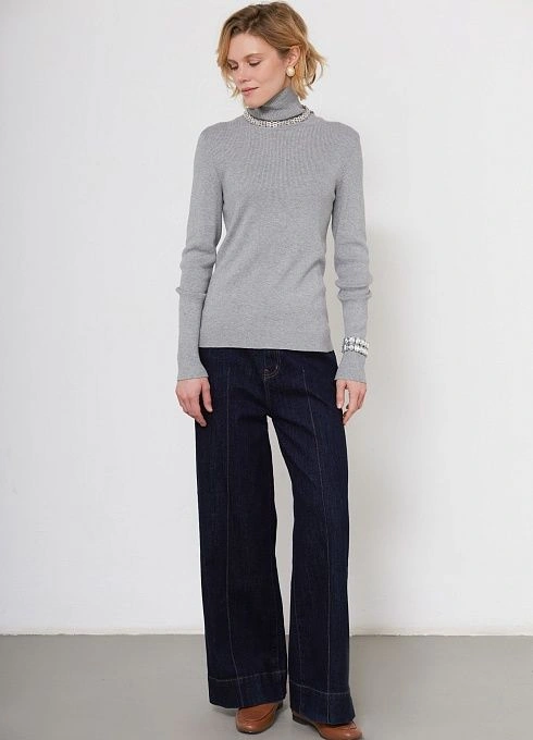 Джемпер жен. 310312.33303.4600M Серый меланж (2)