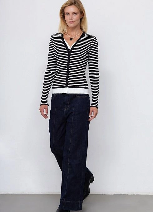 Жакет жен. 370237.33303.8202S Чёрно-молочный  (2)