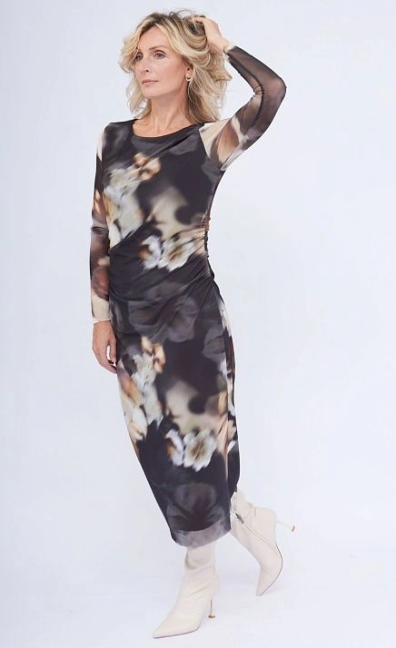 GRIOL. Платье жен. 360323.03313.0301О бежевый/серый GRIOL GRIOL. Платье жен. 360323.03313.0301О бежевый/серый