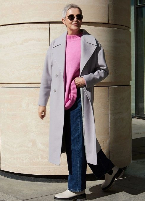  GRIOL. Пальто жен. 533991.11208.8900N Лавандовый GRIOL