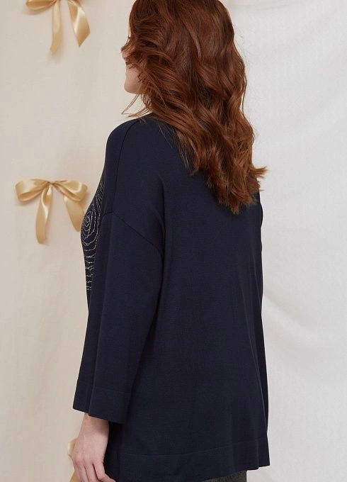 Джемпер жен. 310249.33303.9600L Т.синий1  (1)