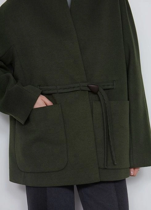 Полупальто жен. 524530.11208.3500N Темно-зеленый (1)