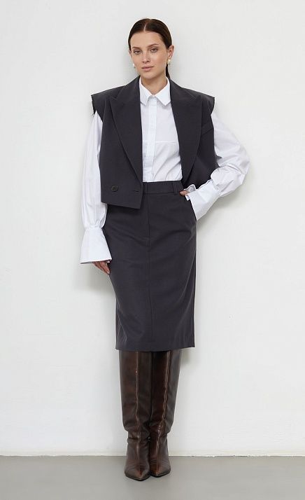 GRIOL. Юбка жен. 358412.11312.7600N Тёмно-серый GRIOL GRIOL. Юбка жен. 358412.11312.7600N Тёмно-серый