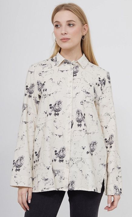 Рубашка фланелевая с принтом GRIOL