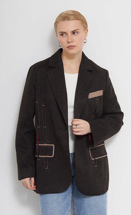 GRIOL. Жакет жен. 378376.11313.8211M Коричневый GRIOL GRIOL. Жакет жен. 378376.11313.8211M Коричневый