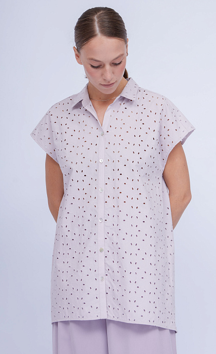 Блузка из ришелье удлиненная GRIOL