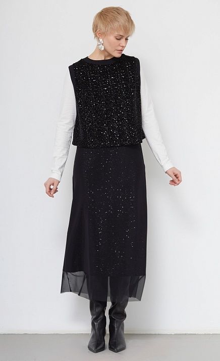 GRIOL. Юбка жен. 350083.6_313.8282L Черный GRIOL GRIOL. Юбка жен. 350083.6_313.8282L Черный