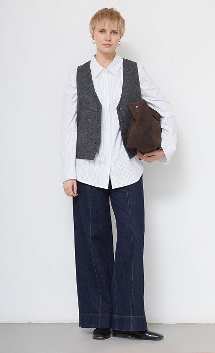 GRIOL. Жилет жен. 388239А.11312.8201M Серый меланж GRIOL GRIOL. Жилет жен. 388239А.11312.8201M Серый меланж