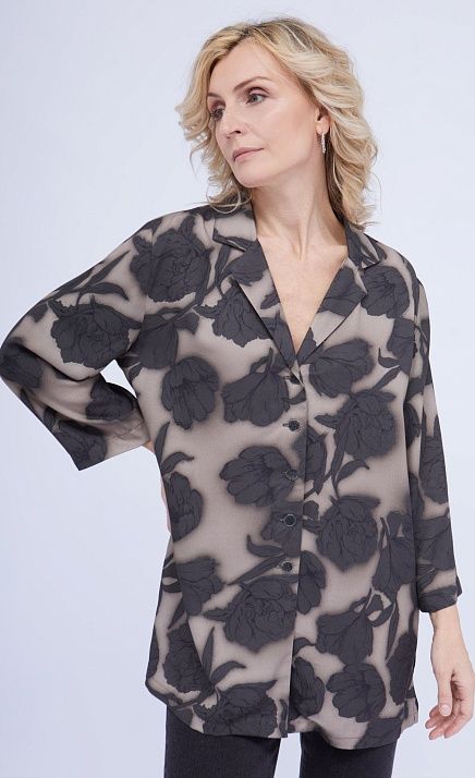 Рубашка из вискозы в пижамном стиле GRIOL