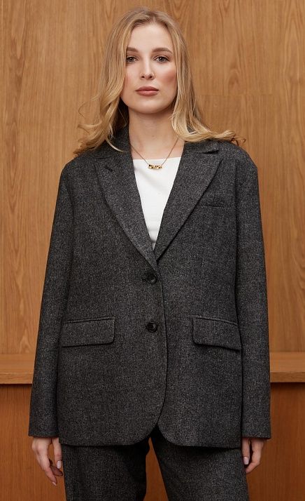 GRIOL. Жакет жен. 378176.11312.8201M Серый меланж GRIOL GRIOL. Жакет жен. 378176.11312.8201M Серый меланж