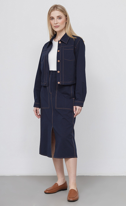  GRIOL. Юбка жен. 350100.09312.9600N Тёмно-синий 