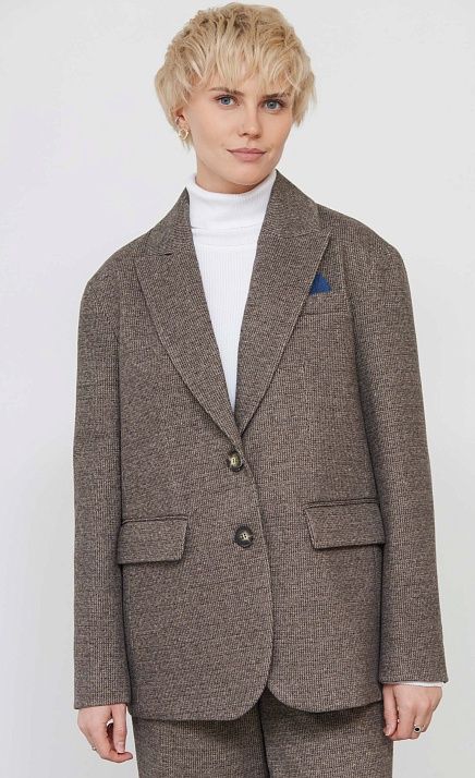 GRIOL. Жакет жен. 378176Г.11313.1103M Тёмно-коричневый GRIOL GRIOL. Жакет жен. 378176Г.11313.1103M Тёмно-коричневый